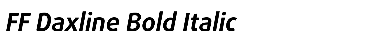 FF Daxline Bold Italic